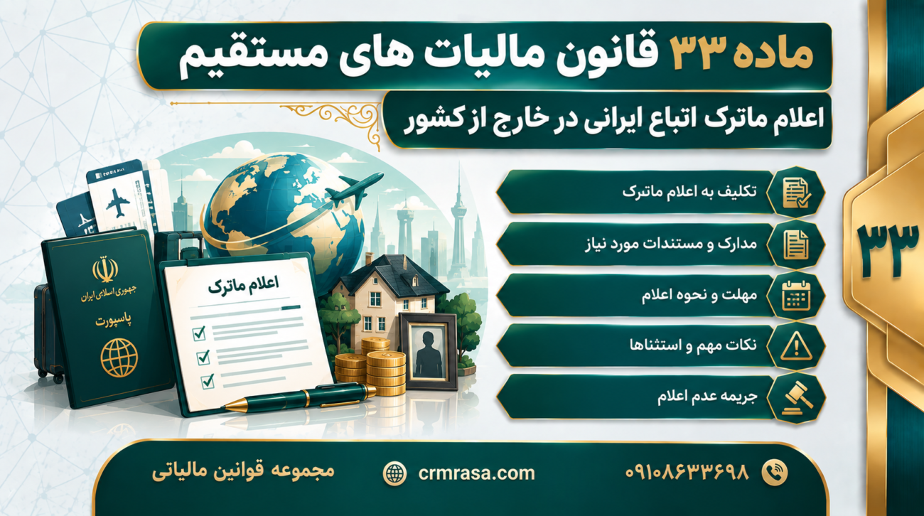 ماده 33 قانون مالیات های مستقیم